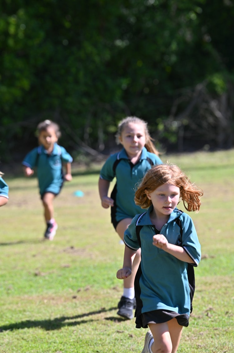 Students running at the cross country